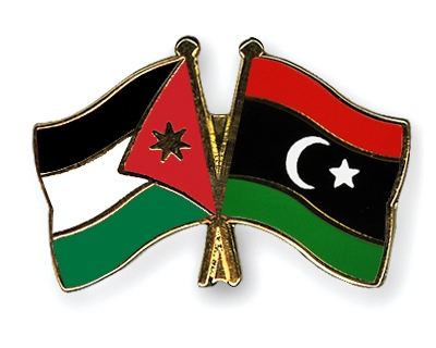 Fahnen Pins Jordanien Libyen