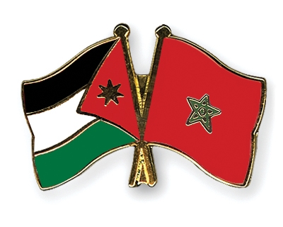 Fahnen Pins Jordanien Marokko