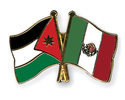 Fahnen Pins Jordanien Mexiko