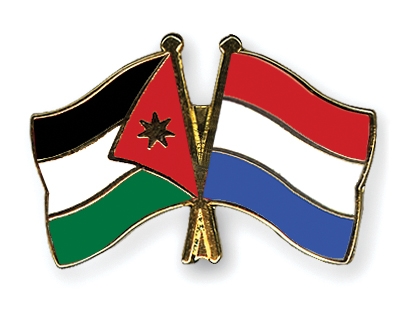 Fahnen Pins Jordanien Niederlande
