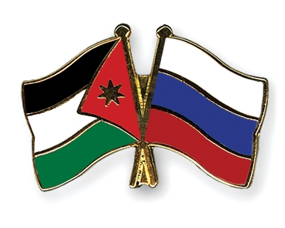 Fahnen Pins Jordanien Russland