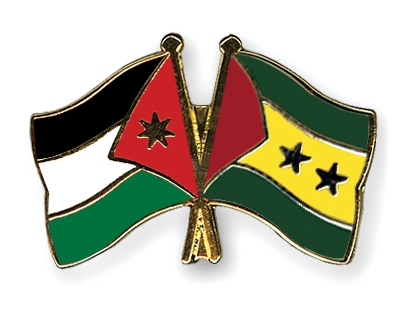 Fahnen Pins Jordanien Sao-Tome-und-Principe