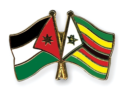 Fahnen Pins Jordanien Simbabwe