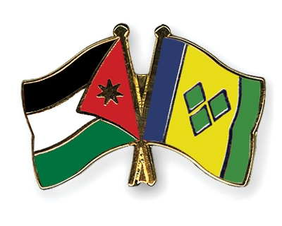 Fahnen Pins Jordanien St-Vincent-und-die-Grenadinen