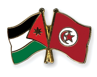 Fahnen Pins Jordanien Tunesien