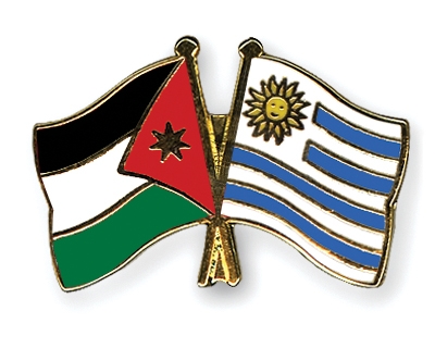 Fahnen Pins Jordanien Uruguay