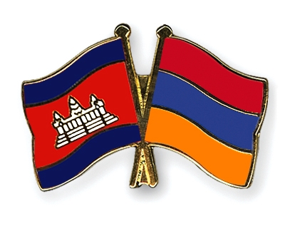 Fahnen Pins Kambodscha Armenien