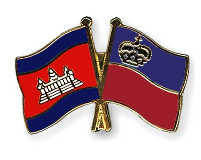Fahnen Pins Kambodscha Liechtenstein