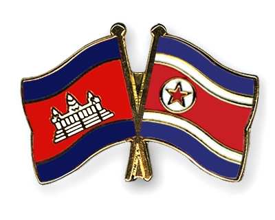 Fahnen Pins Kambodscha Nordkorea