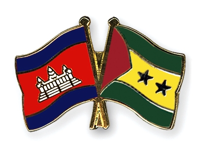 Fahnen Pins Kambodscha Sao-Tome-und-Principe