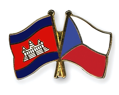 Fahnen Pins Kambodscha Tschechische-Republik