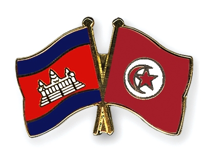Fahnen Pins Kambodscha Tunesien