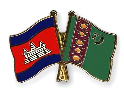 Fahnen Pins Kambodscha Turkmenistan
