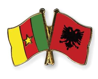 Fahnen Pins Kamerun Albanien