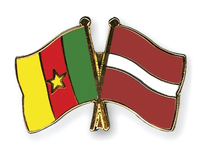 Fahnen Pins Kamerun Lettland