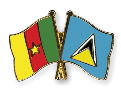 Fahnen Pins Kamerun St-Lucia