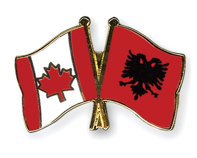 Fahnen Pins Kanada Albanien