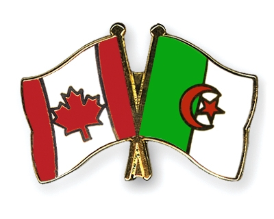 Fahnen Pins Kanada Algerien