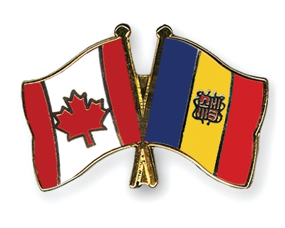 Fahnen Pins Kanada Andorra
