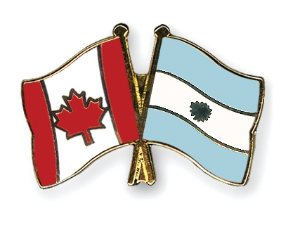 Fahnen Pins Kanada Argentinien