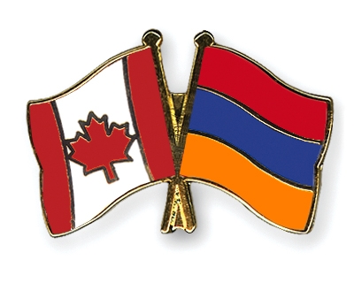 Fahnen Pins Kanada Armenien