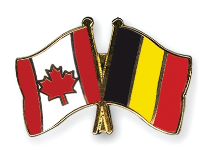 Fahnen Pins Kanada Belgien