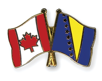 Fahnen Pins Kanada Bosnien-und-Herzegowina