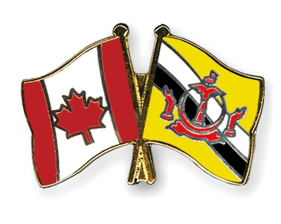 Fahnen Pins Kanada Brunei-Darussalam