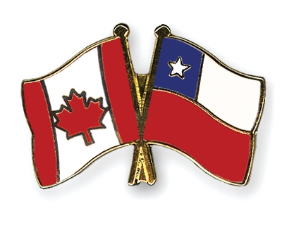 Fahnen Pins Kanada Chile