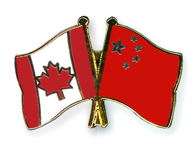 Fahnen Pins Kanada China