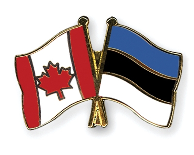 Fahnen Pins Kanada Estland