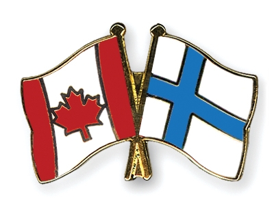 Fahnen Pins Kanada Finnland