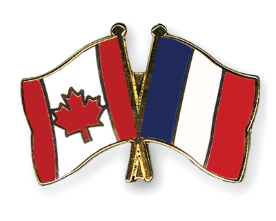 Fahnen Pins Kanada Frankreich