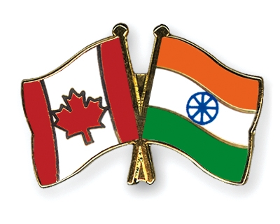 Fahnen Pins Kanada Indien