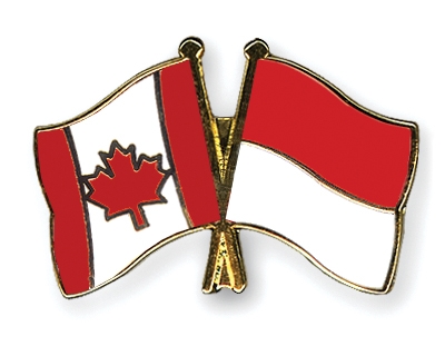Fahnen Pins Kanada Indonesien
