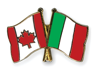 Fahnen Pins Kanada Italien