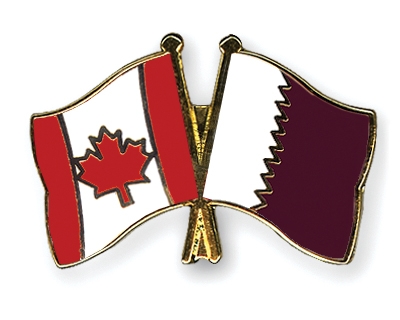 Fahnen Pins Kanada Katar
