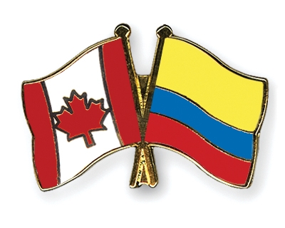 Fahnen Pins Kanada Kolumbien