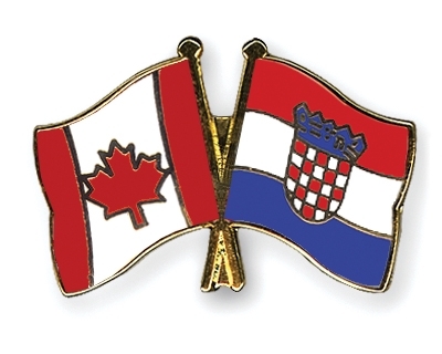 Fahnen Pins Kanada Kroatien