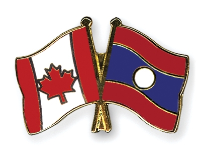 Fahnen Pins Kanada Laos