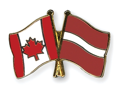 Fahnen Pins Kanada Lettland