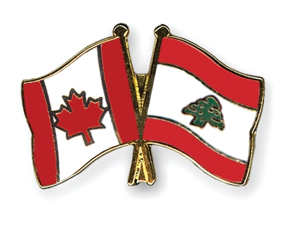 Fahnen Pins Kanada Libanon