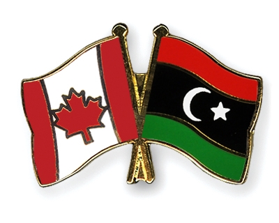 Fahnen Pins Kanada Libyen