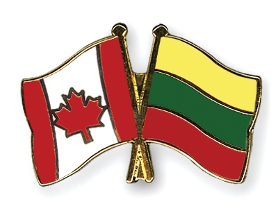 Fahnen Pins Kanada Litauen