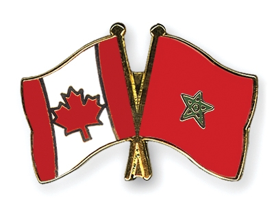 Fahnen Pins Kanada Marokko