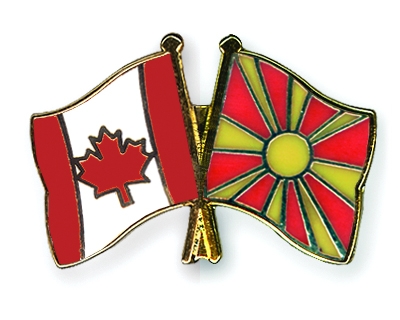 Fahnen Pins Kanada Mazedonien
