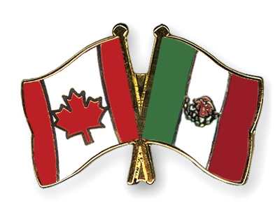 Fahnen Pins Kanada Mexiko