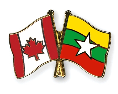 Fahnen Pins Kanada Myanmar