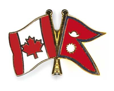 Fahnen Pins Kanada Nepal