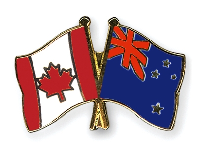 Fahnen Pins Kanada Neuseeland